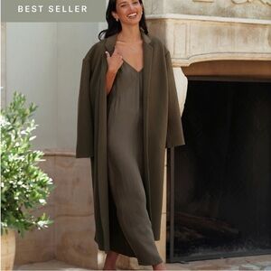 Jenni Kayne | Rio Slip Maxi Dress in Moss Green | S